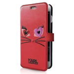 Hülle Karl Lagerfeld KLFLBKP7CL2RE iPhone 7 rotes Buch Choupette in love Case