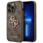 Hülle Guess iPhone 14 Pro 6.1" braun/braun hartcase 4G Big Metal Logo