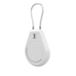 Wasserdichte Apple AirTag-Hülle mit Stahlkabel - Weiß