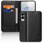 Dux Ducis Hivo Samsung Galaxy S25 Edge Hülle mit Klappdeckel und RFID-Schutz - Schwarz