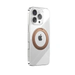 Etui Joyroom JR-16JL6 na iPhone 16 Pro ultracienkie kompatybilne z MagSafe z ringiem-podstawką 360° - złote