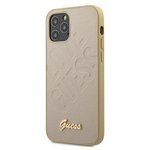 Hülle GUESS Apple iPhone 12 Mini 5.4 Schillernd Love Script Gold Logo GUHCP12SPUILGLG Gold Hardcase