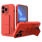 Wozinsky Kickstand Case flexible Silikonhülle mit Ständer iPhone 13 Pro rot