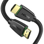 Ugreen Strong Cable HDMI 2.0 Nylon geflochtenes Kabel 4K 60 Hz 3D 18 Gbps HDR ARC Ethernet (HEC) 48 Bit 1,5 m Schwarz (HD118 40409)