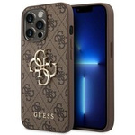 Hülle Guess iPhone 14 Pro Max 6,7" braun/braun hartcase 4G Big Metal Logo