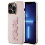 Etui Karl Lagerfeld KLHCP15L3DMBKCP iPhone 15 Pro 6.1" różowy/pink hardcase 3D Rubber Glitter Logo Case