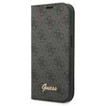 Guess GUBKP14XHG4SHK iPhone 14 Pro Max 6,7" schwarz/schwarz book 4G Vintage Gold Logo
