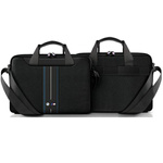 BMW Tasche BMCB15COMPVSKL 16" Schwarz/Schwarz Nylon Blau Streifen
