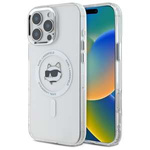 Etui Karl Lagerfeld iPhone 16 Pro 6.3" biały/white hardcase IML Metal Choupette Head MagSafe