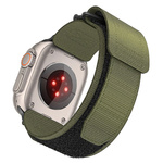 Pasek do Apple Watch Forcell F-Design FA05 rzep nylon 42 / 44 / 45 / 49 mm zielony