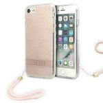 Hülle GUESS Apple iPhone SE 2022 SE 2020 7 8 4G Print Strap Pink Hardcase