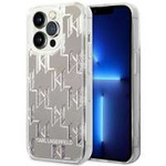 Karl Lagerfeld KLHCP14LLMNMS iPhone 14 Pro 6.1" hartcase silber/silber Liquid Glitter Monogramm