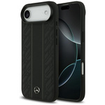 Etui Mercedes Leather Laurel Leaves      Stripes MagSafe do iPhone 17 Air czarny