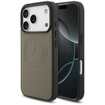 Etui Mercedes Leather Vintage Logo       MagSafe do iPhone 17 Pro taupe