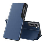 Eco Leather View Case elegante Hülle mit Flipcover und Standfunktion für Samsung Galaxy S22+ (S22 Plus) blau