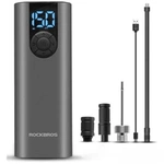 Rockbros 42720001001 elektrische Fahrradpumpe mit LED-Anzeige + USB-C – USB-A-Kabel – Schwarz