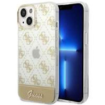 Hülle GUESS Apple iPhone 14 Plus 4G Pattern Script Gold Hartcase