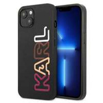 Hülle KARL LAGERFELD Apple iPhone 13 Multipink Marke Schwarz Hartcase