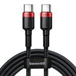 USB-C Kabel BASEUS Cafule QC 3.0 PD 2.0 100W 5A 2m rot/schwarz