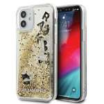 KARL LAGERFELD Apple iPhone 12 Mini Glitter Charms KLHCP12SROGO Gold Hülle