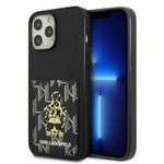 Hülle KARL LAGERFELD Apple iPhone 13 Pro Max Karlimals Cardslot Schwarz Hartcase