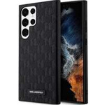 Hülle Karl Lagerfeld KLHCS23LSAKLHPK S23 Ultra S918 hartcase schwarz/schwarz Saffiano Mono Metall Logo Case
