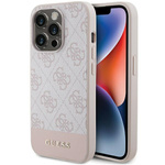 Etui Guess GUHCP15LG4GLPI iPhone 15 Pro 6.1" różowy/pink hardcase 4G Stripe Collection Case