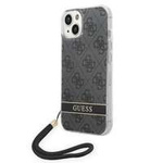 Guess GUOHCP14MH4STK iPhone 14 Plus 6,7" schwarz/schwarz hartcase 4G Print Strap