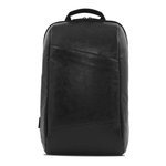 PURO Byday Classic Lederrucksack mit externem USB-Anschluss Notebook 15.6" Tablet schwarz