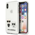 Hülle KARL LAGERFELD Apple iPhone Xs Max Transparent Karl &amp; Choupette Klar Hartcase