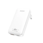 GaN Dudao A65Q 65W USB-A / USB-C PD Ultradünnes Wandladegerät - Weiß