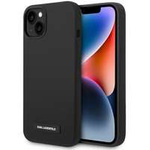 Hülle KARL LAGERFELD Apple iPhone 14 Plus Silikonplakette MagSafe Schwarz Hartcase