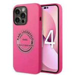 Hülle KARL LAGERFELD Apple iPhone 14 Profi-Silikon RSG Rosa Hartcase