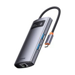 Baseus Metal Gleam Series HUB 4-in-1-USB-Typ-C-Dockingstation – 3 x USB 3.2 Gen. 1 / RJ45 (WKWG070113)