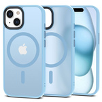 Hülle Tech-protect Magmat MagSafe IPhone 15 MATTE Himmelblau Case