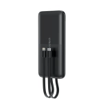 Choetech Powerbank B654 10000mAh 22.5W USB-A / USB-C / micro USB mit integriertem kabel USB-C / Lightning - schwarz