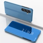 Clear View Case Hülle für Samsung Galaxy S24 FE Hülle mit Klappe - Blau