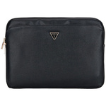 Torba Guess Sleeve 14" Grained Zipper    Pocket Triangle Logo czarny