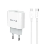 Dudao A14EUC PD 20W USB-C Wandladegerät mit Kabel – Weiß