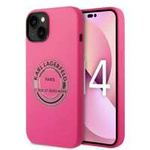 Hülle KARL LAGERFELD Apple iPhone 14 Plus Silikon RSG Rosa Hartcase