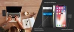 PURO Booklet Wallet Case - iPhone XR Hülle mit Kartenfächern + Aufsteller (schwarz)