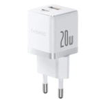 Baseus Palm 20W USB-C USB-A Wandladegerät - Weiß
