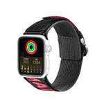 Dux Ducis Strap (Outdoor Version) Armband für Apple Watch Ultra, SE, 8, 7, 6, 5, 4, 3, 2, 1 (49, 45, 44, 42 mm) Nylonband Armband schwarz und rot