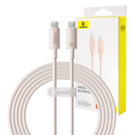 Kabel szybko ładujący Baseus USB-C do USB-C Habitat Series 100W, 2m (różowy)