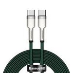 Baseus Cafule Metal Datenkabel USB Type C - USB Type C 100 W (20 V / 5 A) Power Delivery 2 m grün (CATJK-D06)