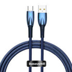 Baseus Glimmer Series Schnellladekabel USB-A - USB-C 100W 480Mbps 1m blau