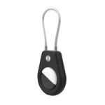 Apple AirTag Hülle mit Stahlkabel - Schwarz