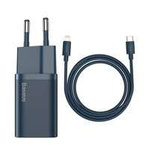 [B WARE] Baseus Super Si 1C Schnellladegerät USB Typ C 20 W Power Delivery + USB Typ C - Lightning Kabel 1m blau (TZCCSUP-B03)