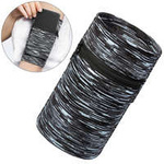 Stoffarmband Armband zum Laufen Fitness Streifen weiß/schwarz