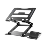Wozinsky WRS-CPY75DSB Aluminium-Laptopständer + Gratis! Smartphone-Ständer – schwarz